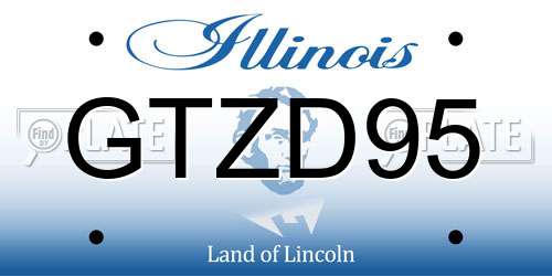 GTZD95 Illinois License Plate