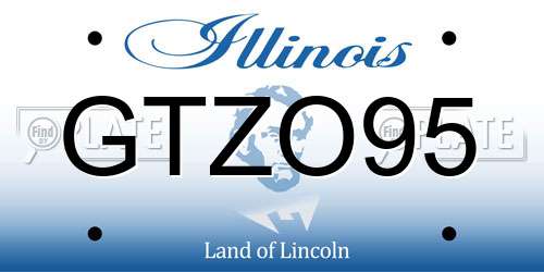 GTZO95 Illinois License Plate
