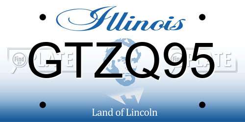 GTZQ95 Illinois License Plate