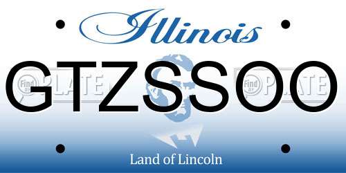 GTZSSOO Illinois License Plate