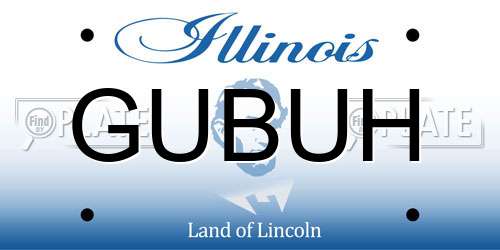 GUBUH Illinois License Plate