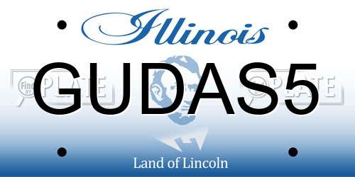 GUDAS5 Illinois License Plate