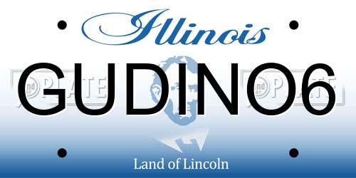GUDINO6 Illinois License Plate