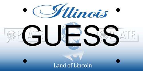 GUESS Illinois License Plate