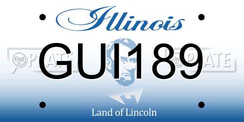 GUI189 Illinois License Plate