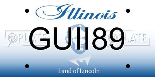 GUII89 Illinois License Plate