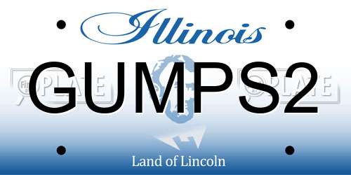 GUMPS2 Illinois License Plate