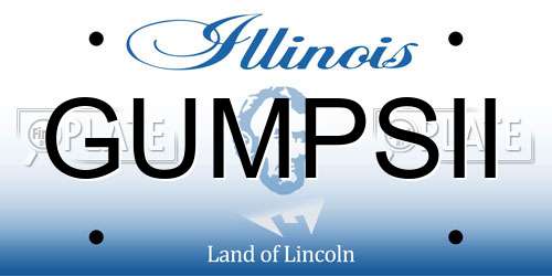 GUMPSII Illinois License Plate
