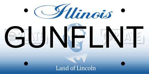 GUNFLNT Illinois License Plate