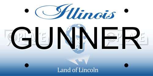 GUNNER Illinois License Plate