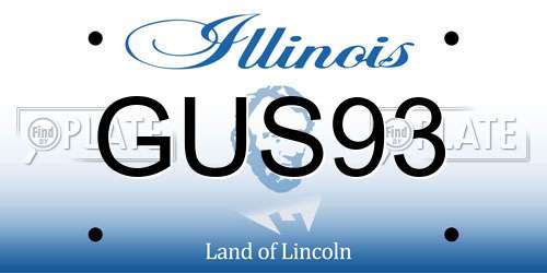GUS93 Illinois License Plate