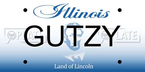 GUTZY Illinois License Plate