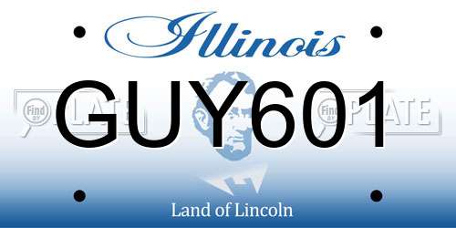 GUY601 Illinois License Plate