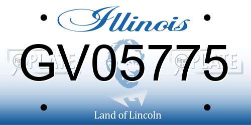 GV05775 Illinois License Plate