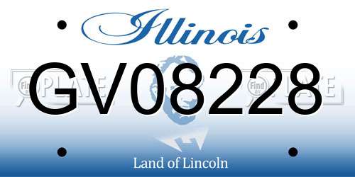 GV08228 Illinois License Plate