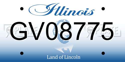 GV08775 Illinois License Plate