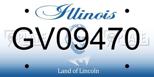 GV09470 Illinois License Plate