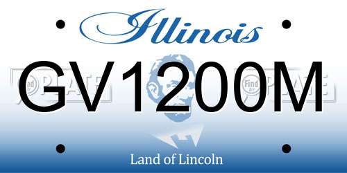 GV1200M Illinois License Plate