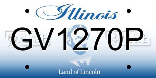 GV1270P Illinois License Plate
