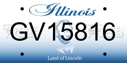 GV15816 Illinois License Plate