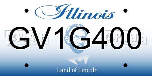 GV1G400 Illinois License Plate