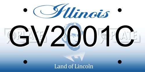 GV2001C Illinois License Plate