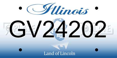 GV24202 Illinois License Plate