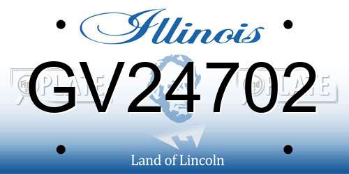 GV24702 Illinois License Plate