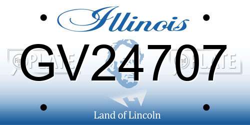 GV24707 Illinois License Plate