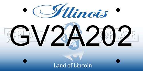 GV2A202 Illinois License Plate