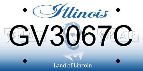 GV3067C Illinois License Plate