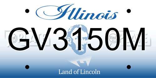GV3150M Illinois License Plate