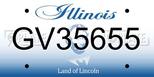GV35655 Illinois License Plate