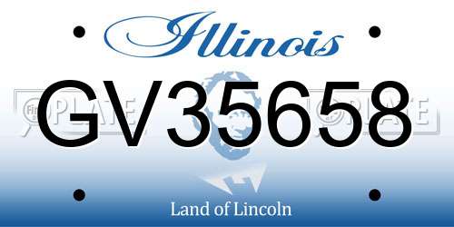 GV35658 Illinois License Plate