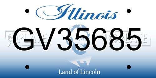 GV35685 Illinois License Plate
