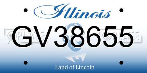 GV38655 Illinois License Plate