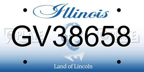 GV38658 Illinois License Plate