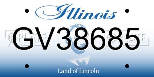 GV38685 Illinois License Plate