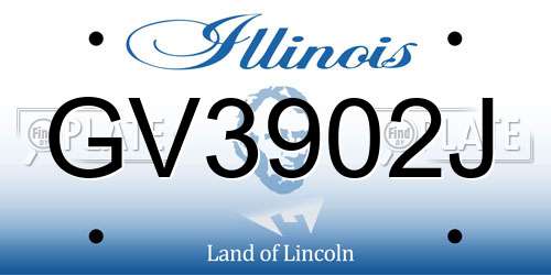 GV3902J Illinois License Plate
