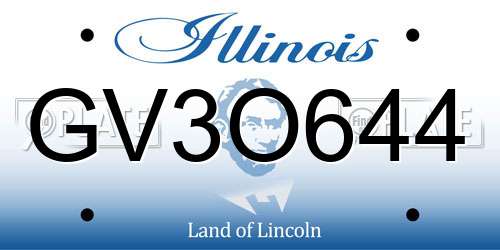 GV3O644 Illinois License Plate