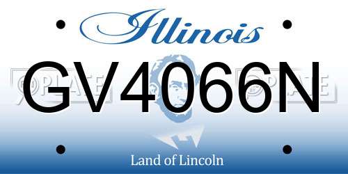 GV4066N Illinois License Plate