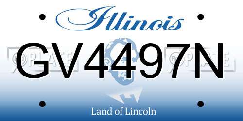 GV4497N Illinois License Plate