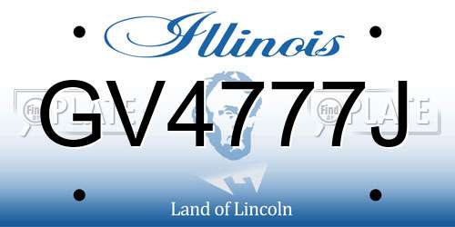 GV4777J Illinois License Plate