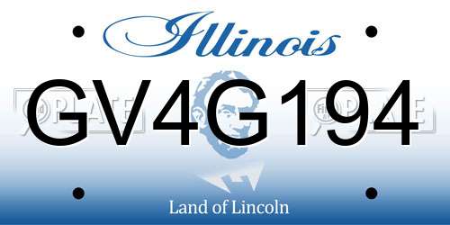GV4G194 Illinois License Plate