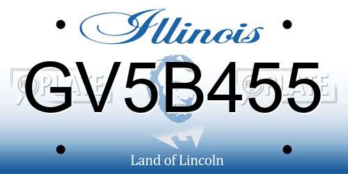 GV5B455 Illinois License Plate