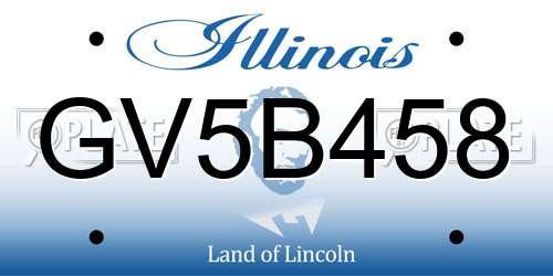 GV5B458 Illinois License Plate