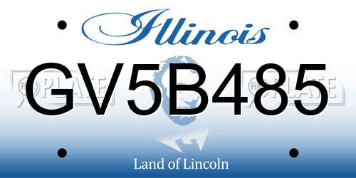 GV5B485 Illinois License Plate
