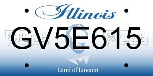 GV5E615 Illinois License Plate