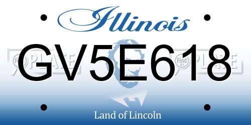 GV5E618 Illinois License Plate