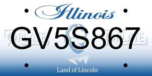 GV5S867 Illinois License Plate